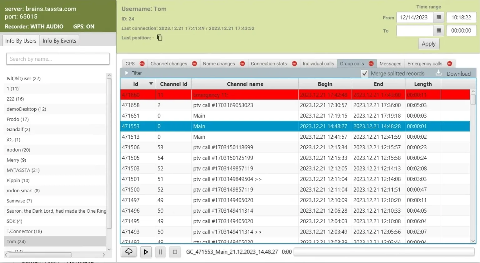 TASSTA T.Recorder secure recording app